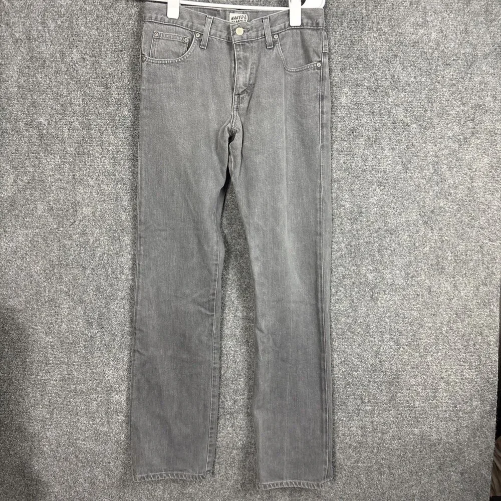Naked & Famous Cashmere Denim Slim Guy Jeans Mens Size 31 Gray